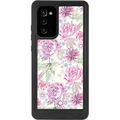 Peony Spring Floral Galaxy Note20 5G Waterproof Case