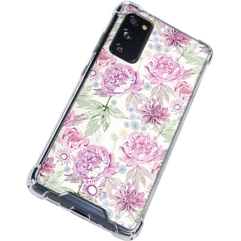Peony Spring Floral Galaxy S20 FE Clear Case