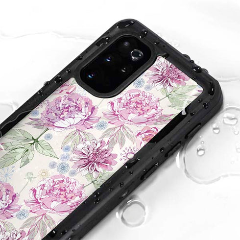 Peony Spring Floral Galaxy S20 Plus Waterproof Case