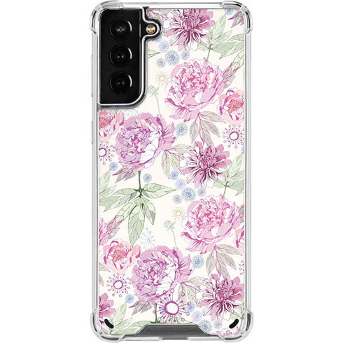 Peony Spring Floral Galaxy S21 Plus 5G Clear Case