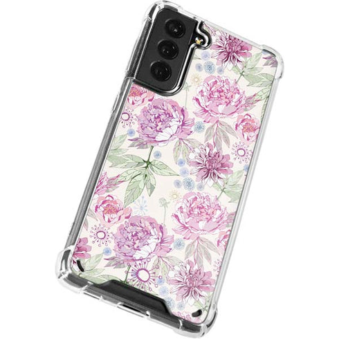 Peony Spring Floral Galaxy S21 Plus 5G Clear Case