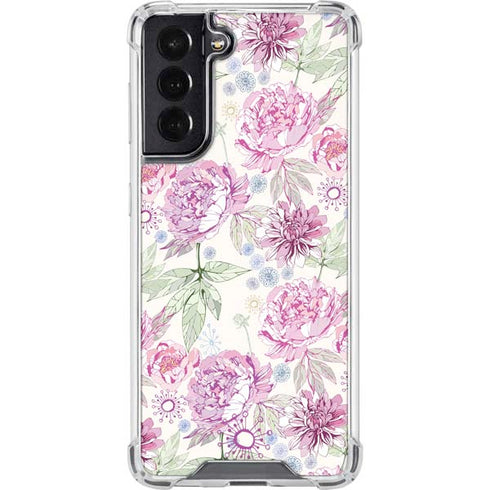 Peony Spring Floral Galaxy S22 Clear Case