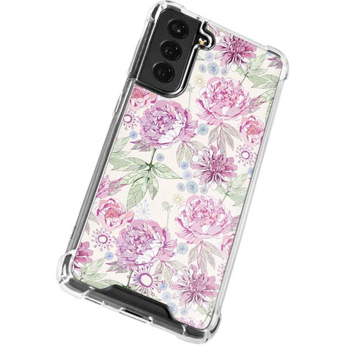 Peony Spring Floral Galaxy S22 Clear Case