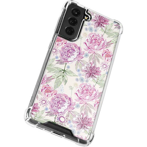 Peony Spring Floral Galaxy S22 Plus Clear Case