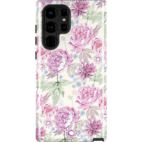 Peony Spring Floral Galaxy S22 Ultra Pro Case