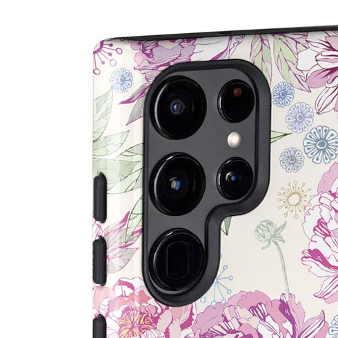 Peony Spring Floral Galaxy S22 Ultra Pro Case