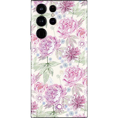 Peony Spring Floral Galaxy S22 Ultra Skin
