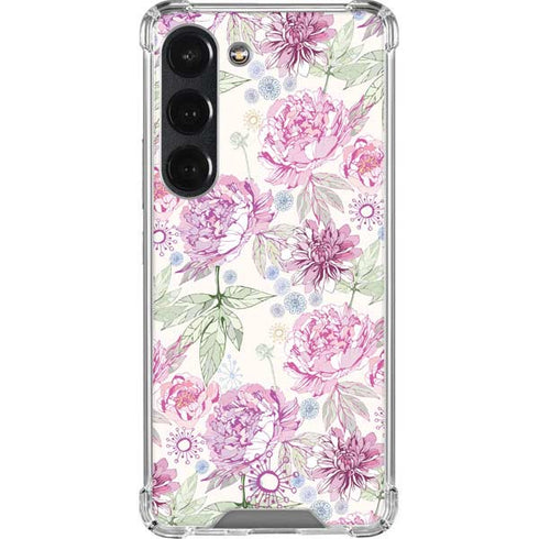 Peony Spring Floral Galaxy S23 Clear Case