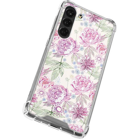Peony Spring Floral Galaxy S23 Plus Clear Case