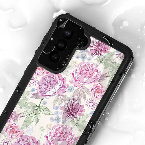 Peony Spring Floral Galaxy S23 Plus Waterproof Case