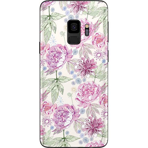 Peony Spring Floral Galaxy S9 Skin