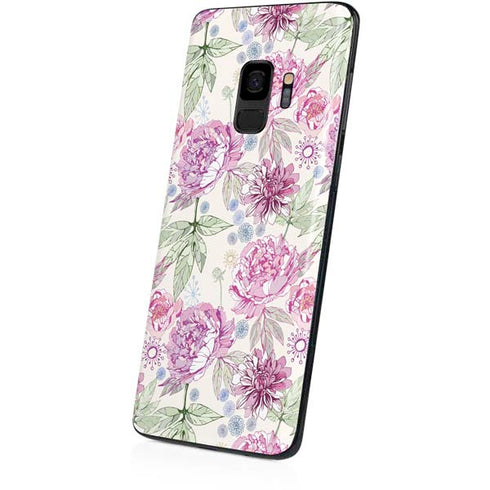 Peony Spring Floral Galaxy S9 Skin