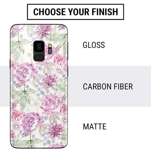 Peony Spring Floral Galaxy S9 Skin