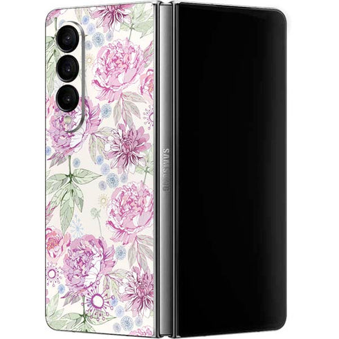 Peony Spring Floral Galaxy Z Fold4 5G Skin