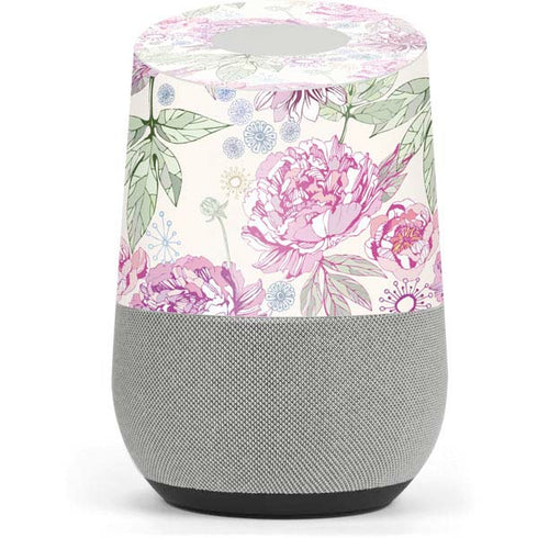 Peony Spring Floral Google Home Skin
