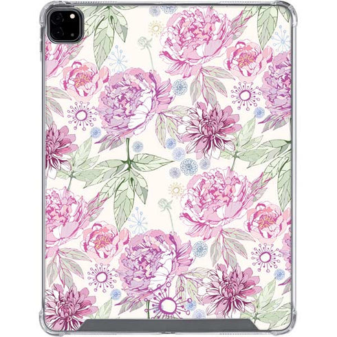 Peony Spring Floral iPad Pro 12.9in (2020) Clear Case