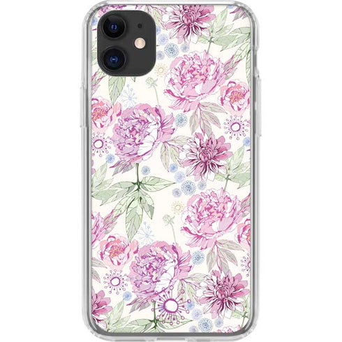 Peony iPhone 11 Clear Case