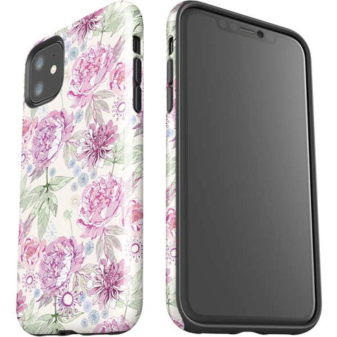 Peony Spring Floral iPhone 11 Impact Case