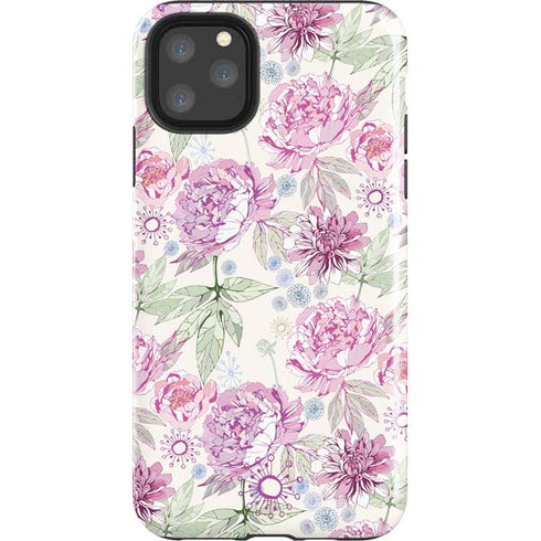 Peony Spring Floral iPhone 11 Pro Max Impact Case