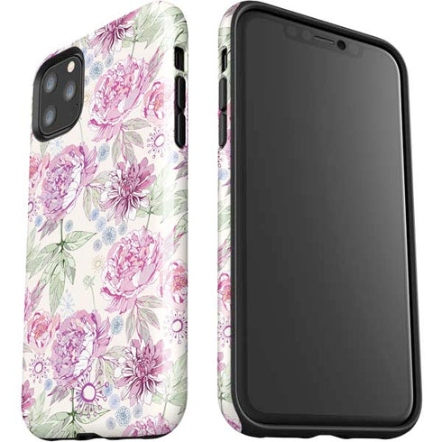 Peony Spring Floral iPhone 11 Pro Max Impact Case