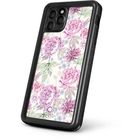 Peony Spring Floral iPhone 11 Pro Max Waterproof Case