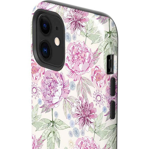 Peony Spring Floral iPhone 12 Impact Case