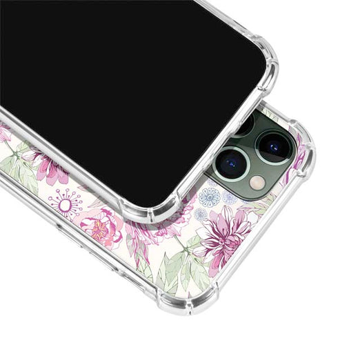 Peony Spring Floral iPhone 12 Pro Max Clear Case