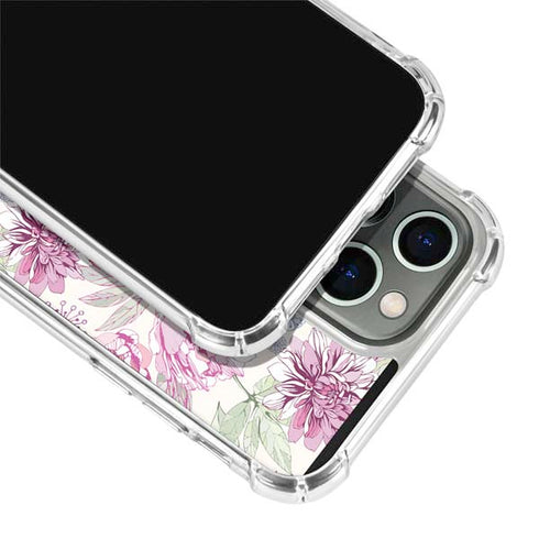 Peony Spring Floral iPhone 13 Pro Clear Case
