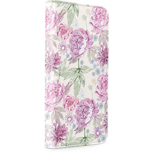 Peony Spring Floral iPhone 13 Pro Max Folio Case