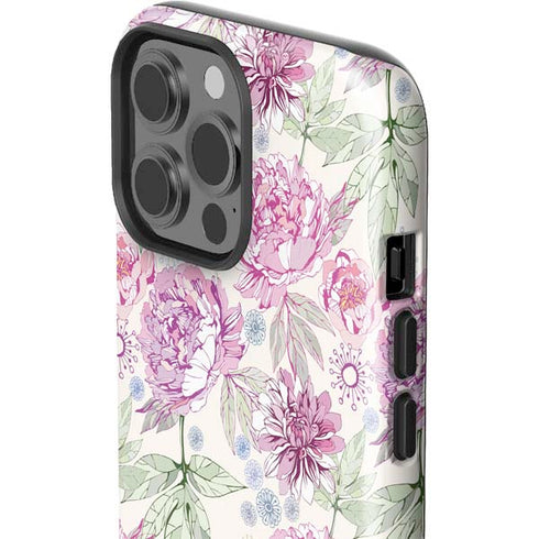 Peony Spring Floral iPhone 13 Pro Max Impact Case