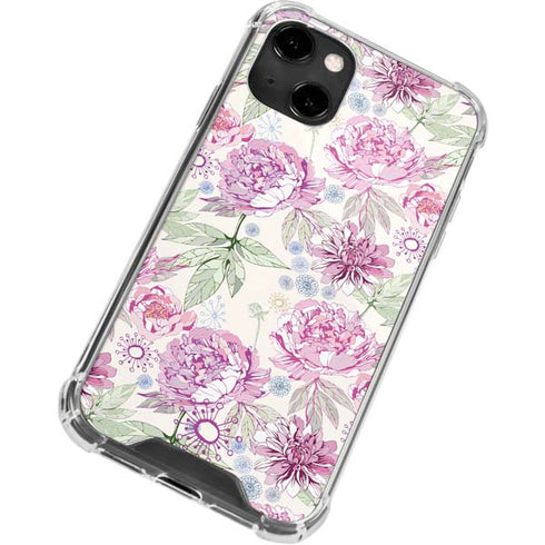 Peony Spring Floral iPhone 14 Clear Case