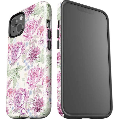 Peony Spring Floral iPhone 14 Plus Impact Case