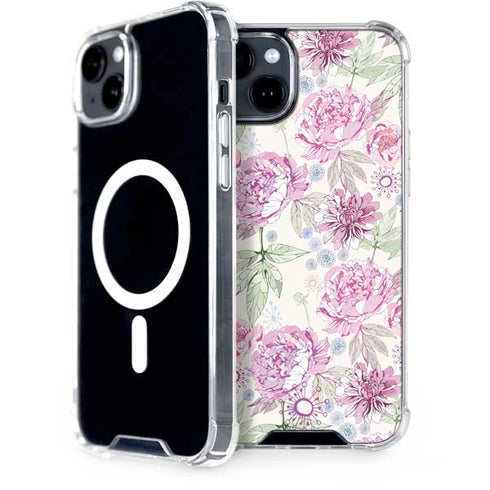 Peony Spring Floral iPhone 14 Plus MagSafe Case