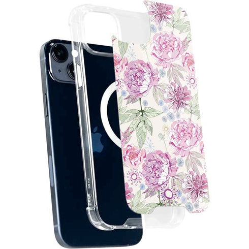 Peony Spring Floral iPhone 14 Plus MagSafe Case