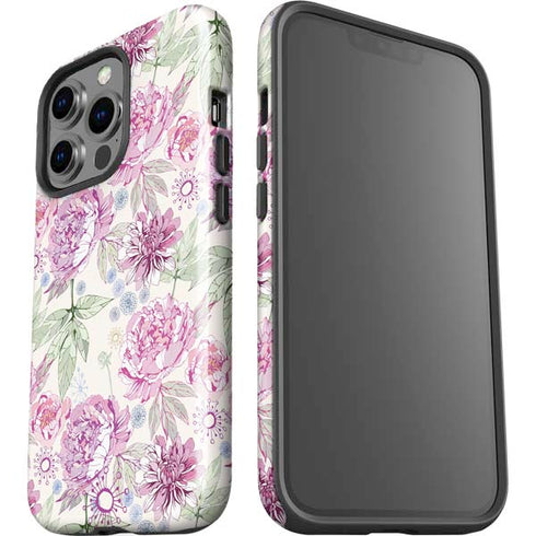 Peony Spring Floral iPhone 14 Pro Impact Case