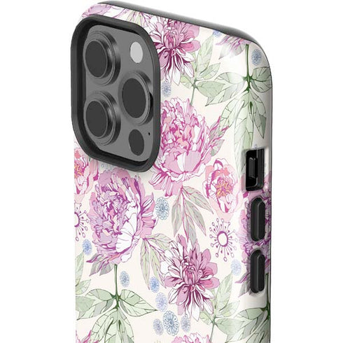 Peony Spring Floral iPhone 14 Pro Max Impact Case