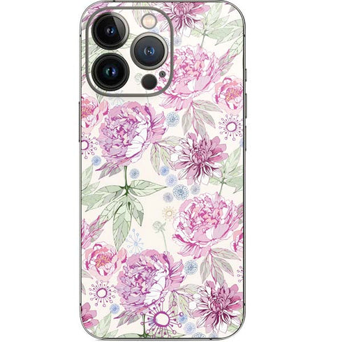 Peony Spring Floral iPhone 14 Pro Skin