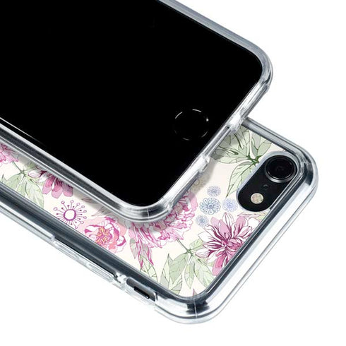 Peony Spring Floral iPhone SE (2nd & 3rd Gen) Clear Case