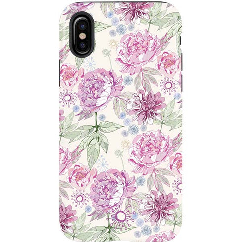 Peony Spring Floral iPhone XS Pro Case