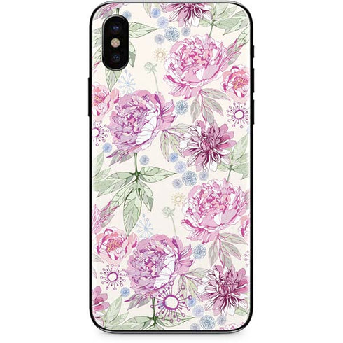 Peony Spring Floral iPhone XS Skin