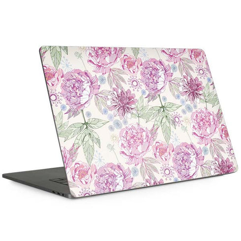 Peony Spring Floral Apple MacBook Pro 15-inch Skin