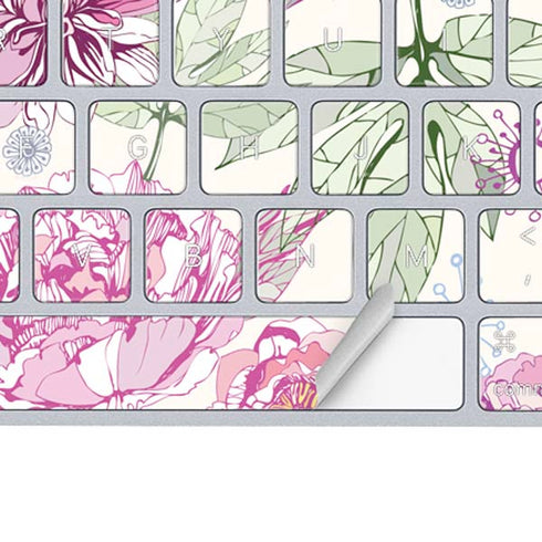 Peony Spring Floral Magic Keyboard Skin