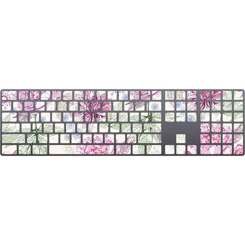 Peony Spring Floral Magic Keyboard with Numeric Keypad Skin