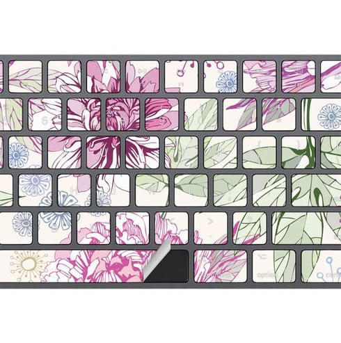 Peony Spring Floral Magic Keyboard with Numeric Keypad Skin