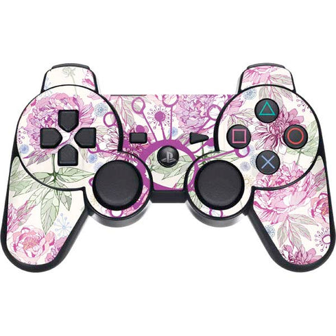 Peony Spring Floral PS3 Dual Shock wireless controller Skin
