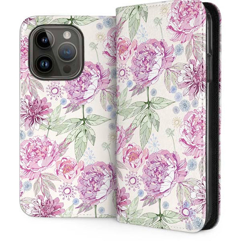 Peony iPhone 15 Pro Folio Case
