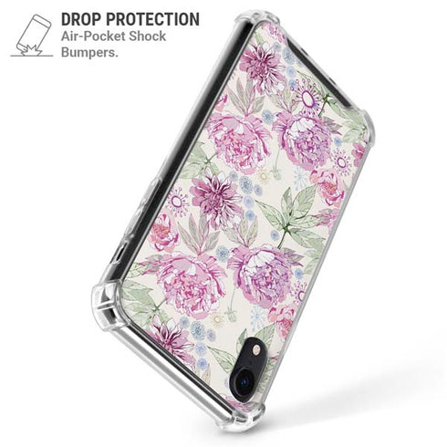 Peony iPhone XR Clear Case
