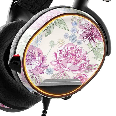 Peony Spring Floral SteelSeries Arctis 3 Skin