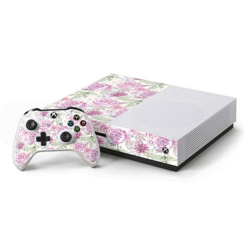 Peony Spring Floral Xbox One S Console and Controller Bundle Skin