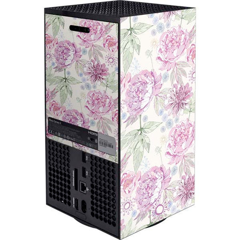 Peony Spring Floral Xbox Series X Console Skin